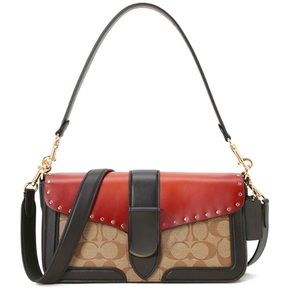 Coach Signature Colorblock Georgie Shoulder Bag